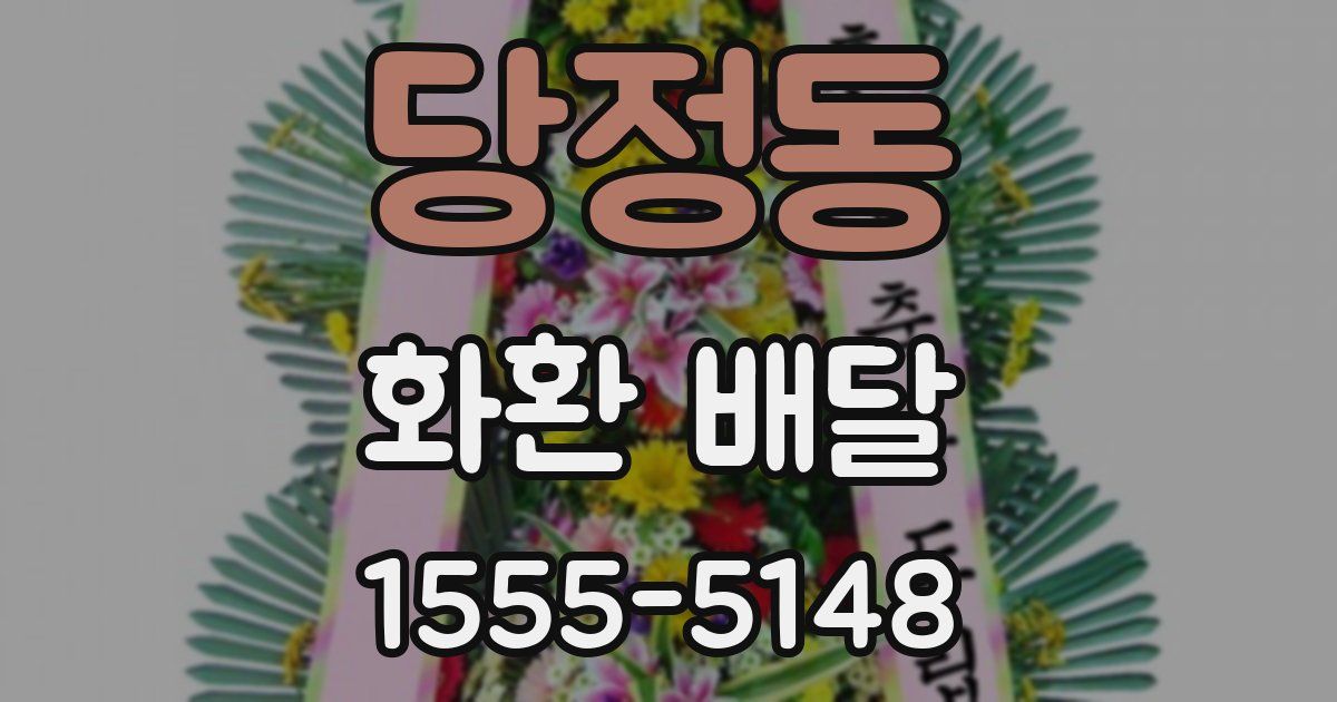 당정동 화환 배달
