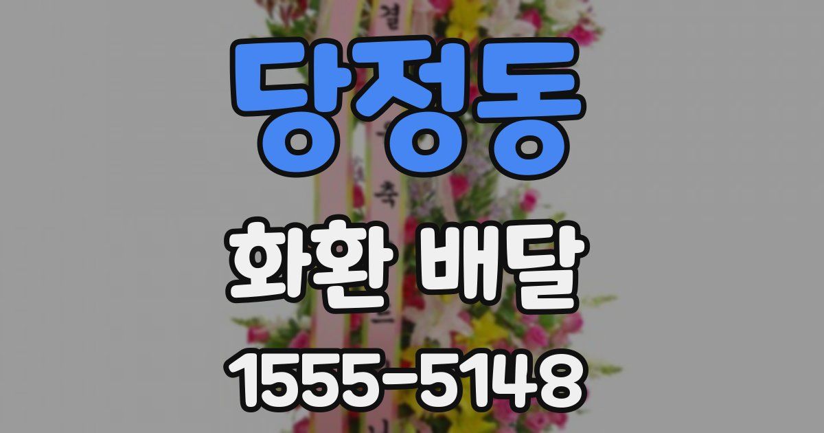 당정동 화환 배달