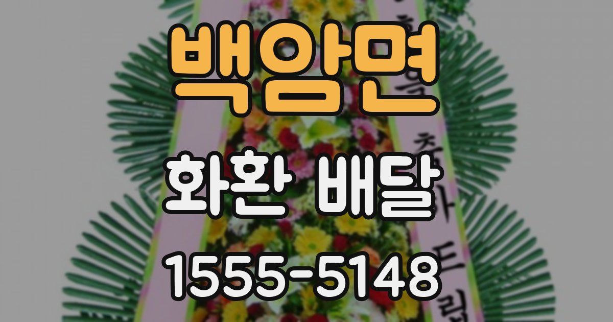 백암면 화환 배달