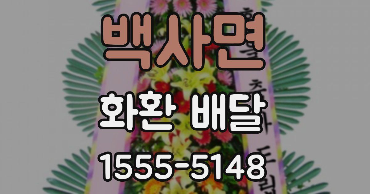 백사면 화환 배달