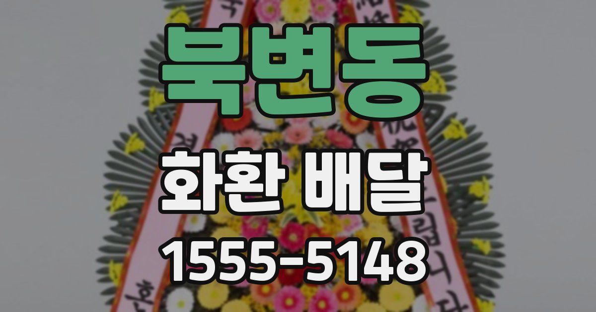 북변동 화환 배달
