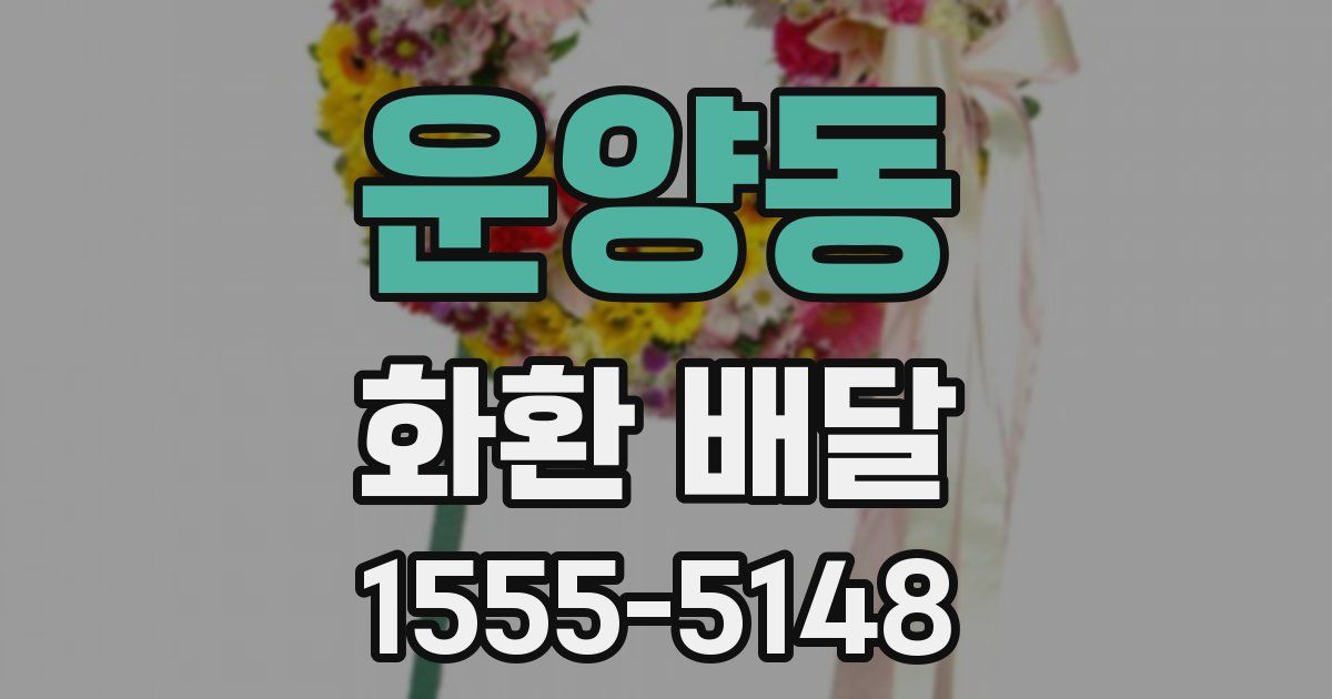 운양동 화환 배달