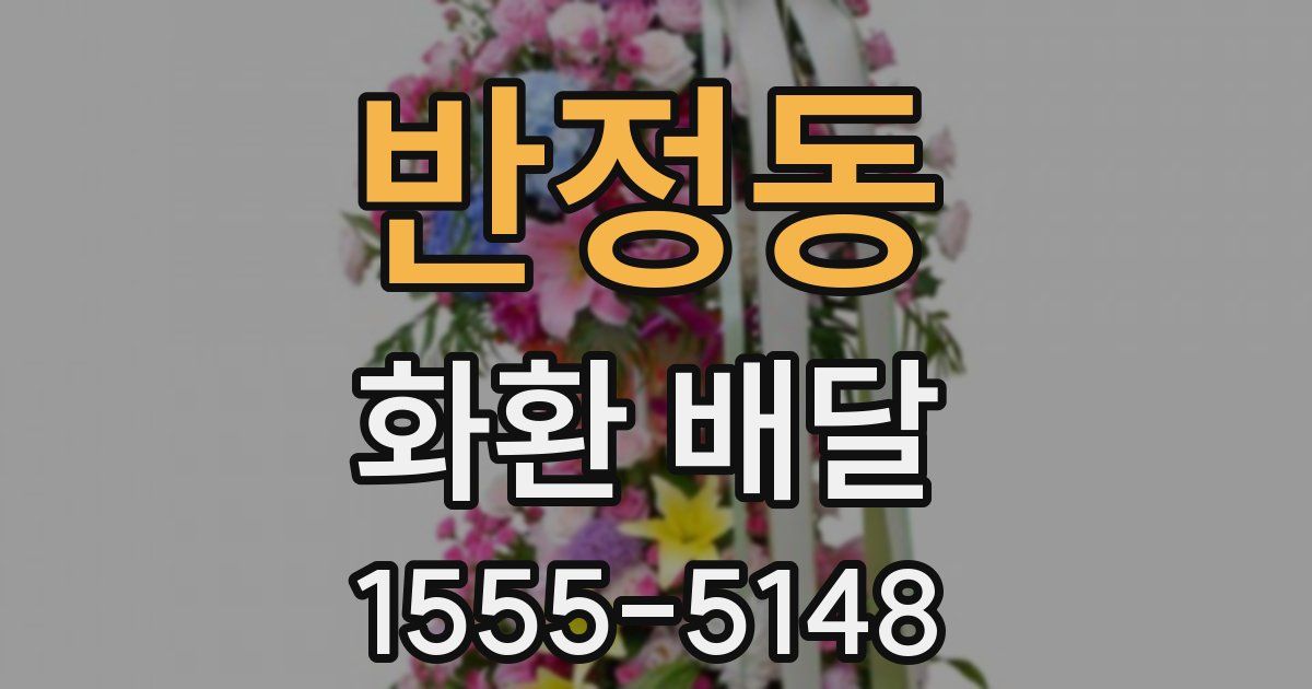 반정동 화환 배달
