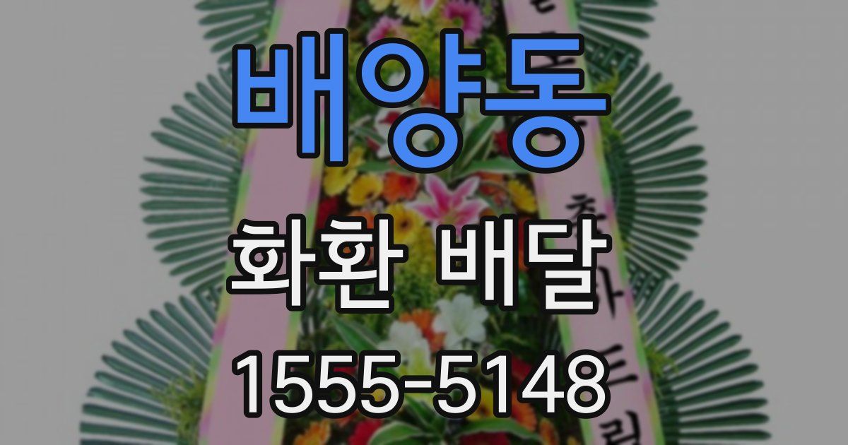 배양동 화환 배달