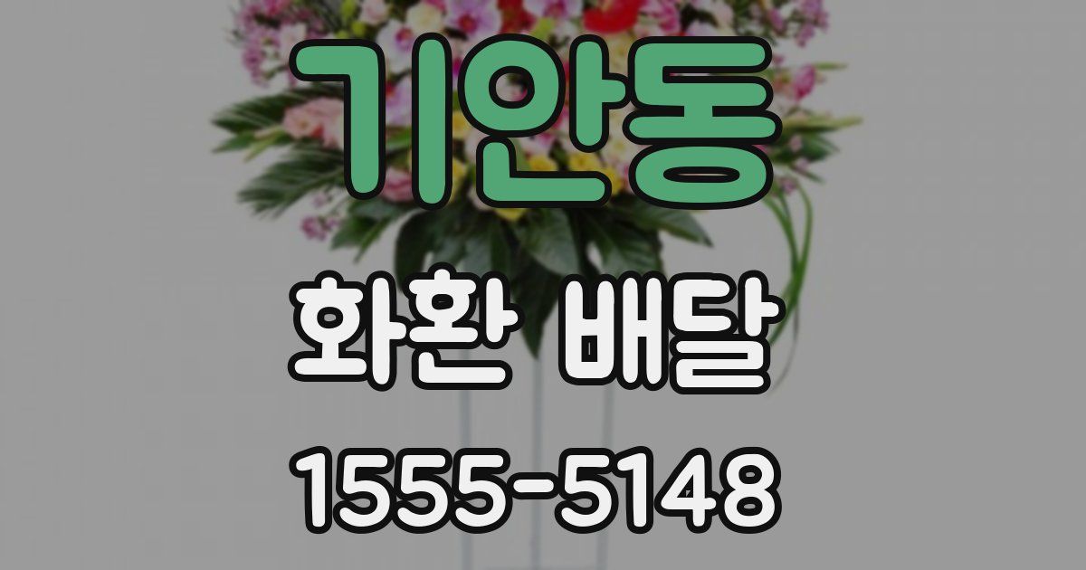 기안동 화환 배달