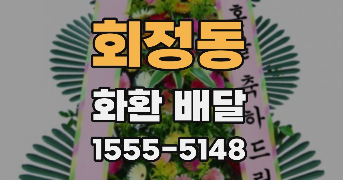 회정동 화환 배달