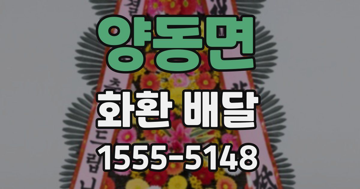 양동면 화환 배달