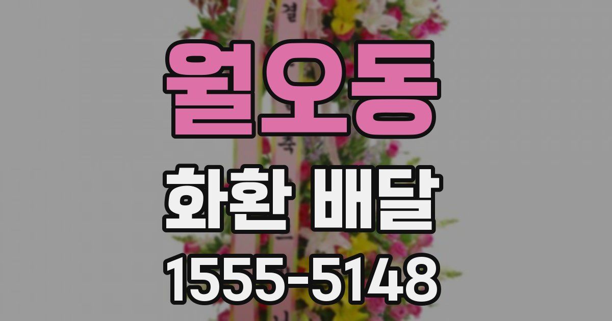 월오동 화환 배달