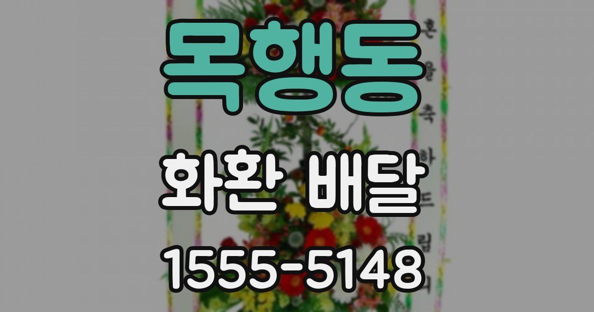 목행동 화환 배달