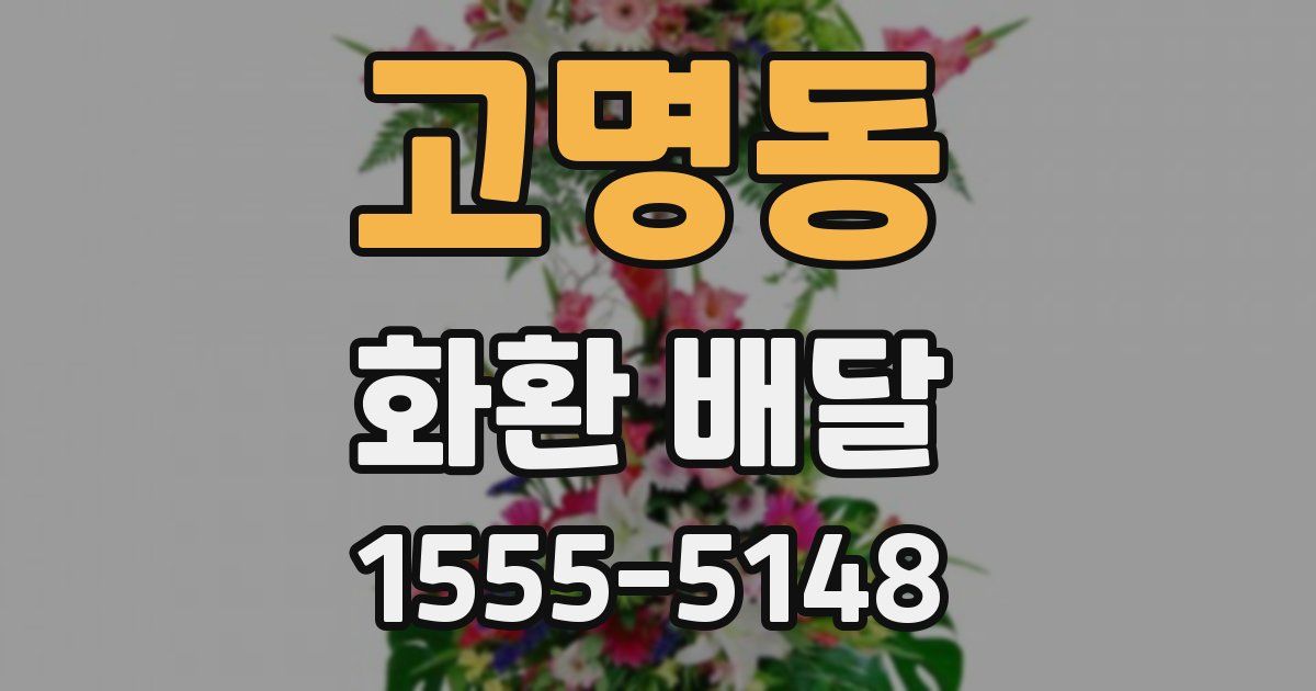 고명동 화환 배달
