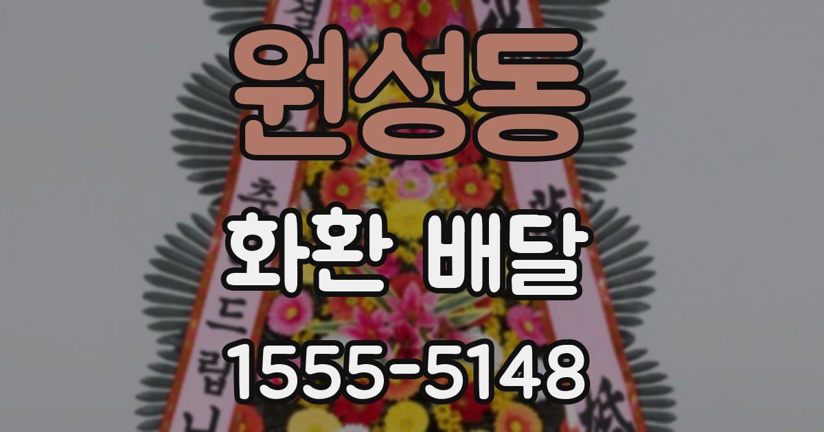원성동 화환 배달