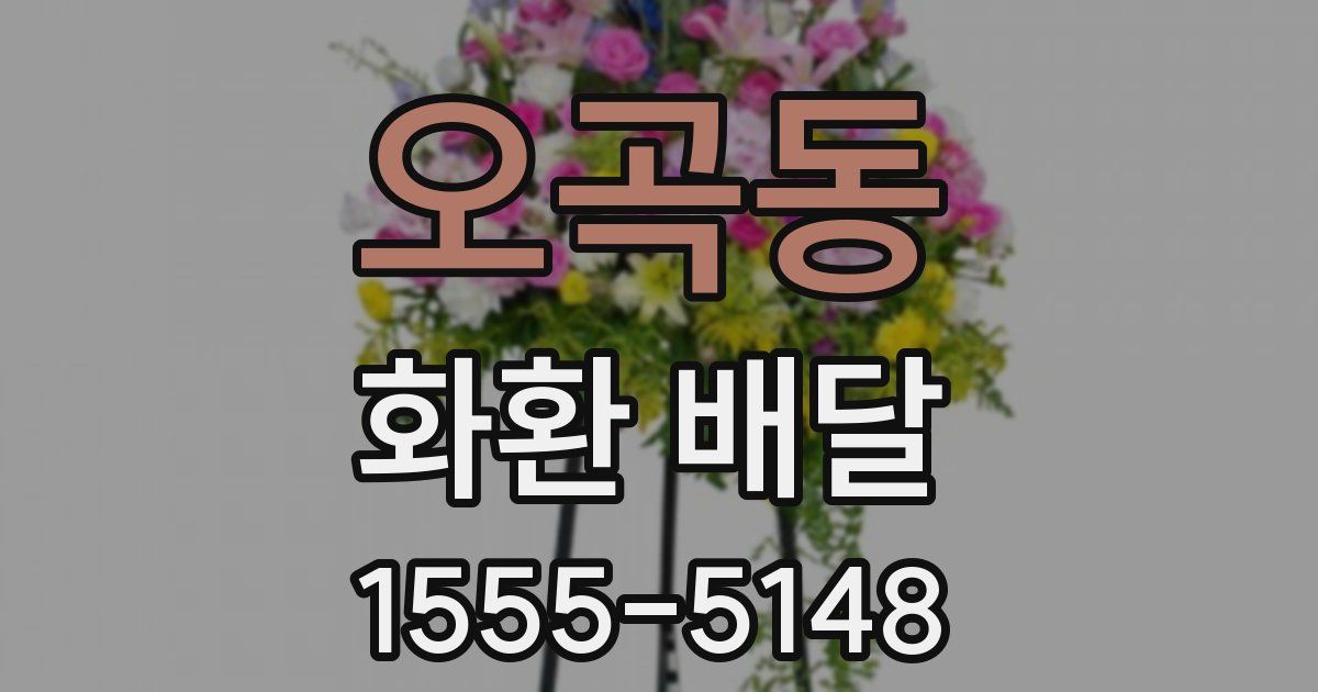 오곡동 화환 배달