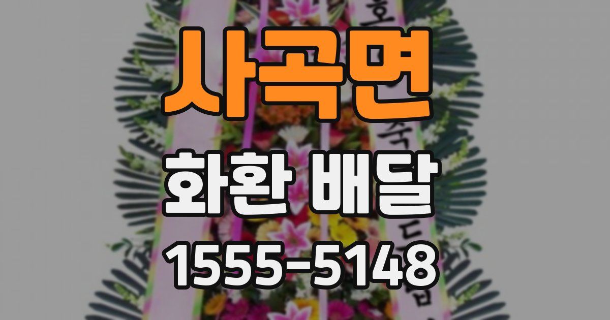 사곡면 화환 배달