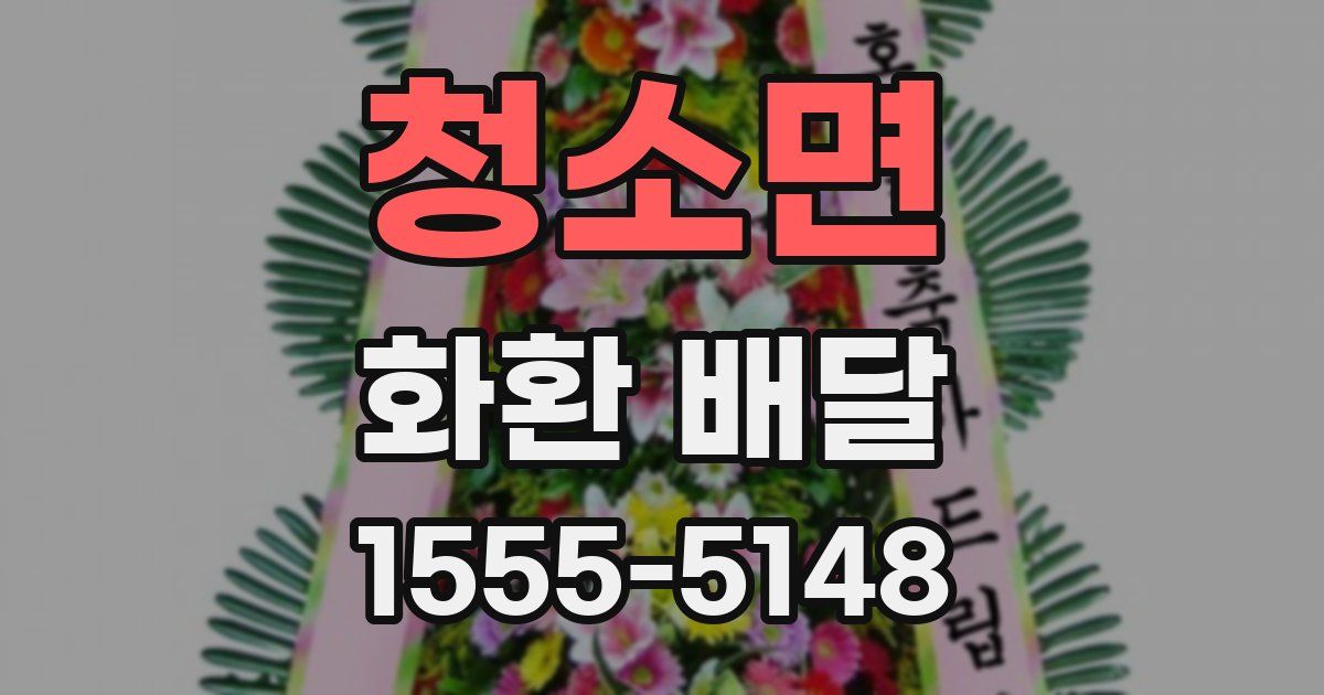 청소면 화환 배달