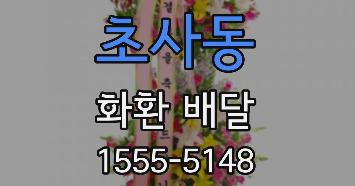 초사동 화환 배달