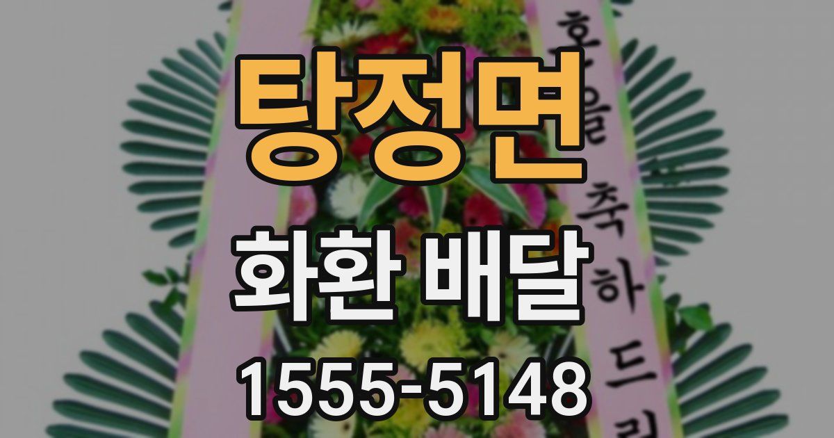 탕정면 화환 배달