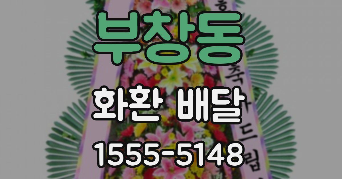 부창동 화환 배달