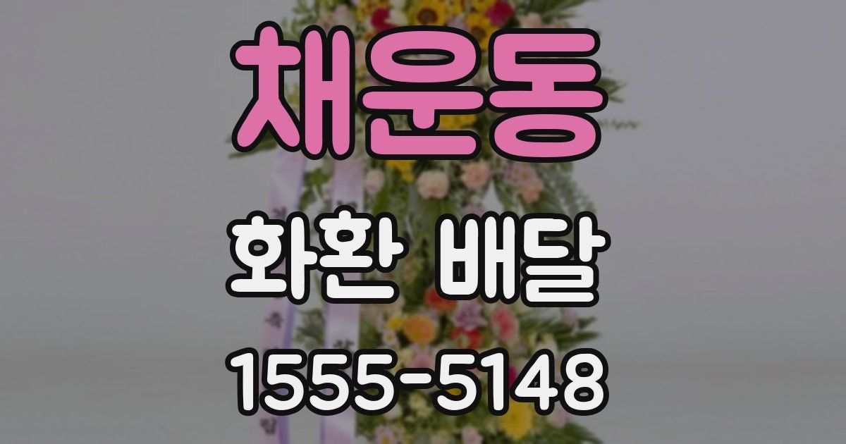 채운동 화환 배달