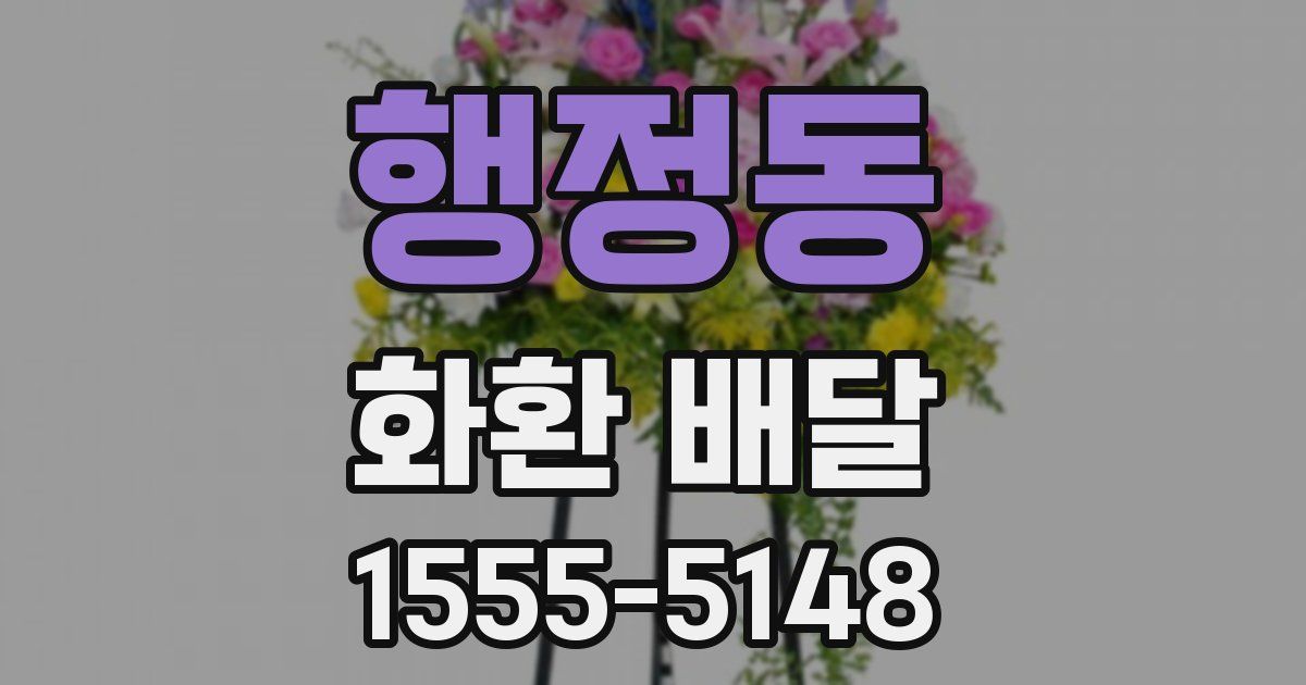 행정동 화환 배달