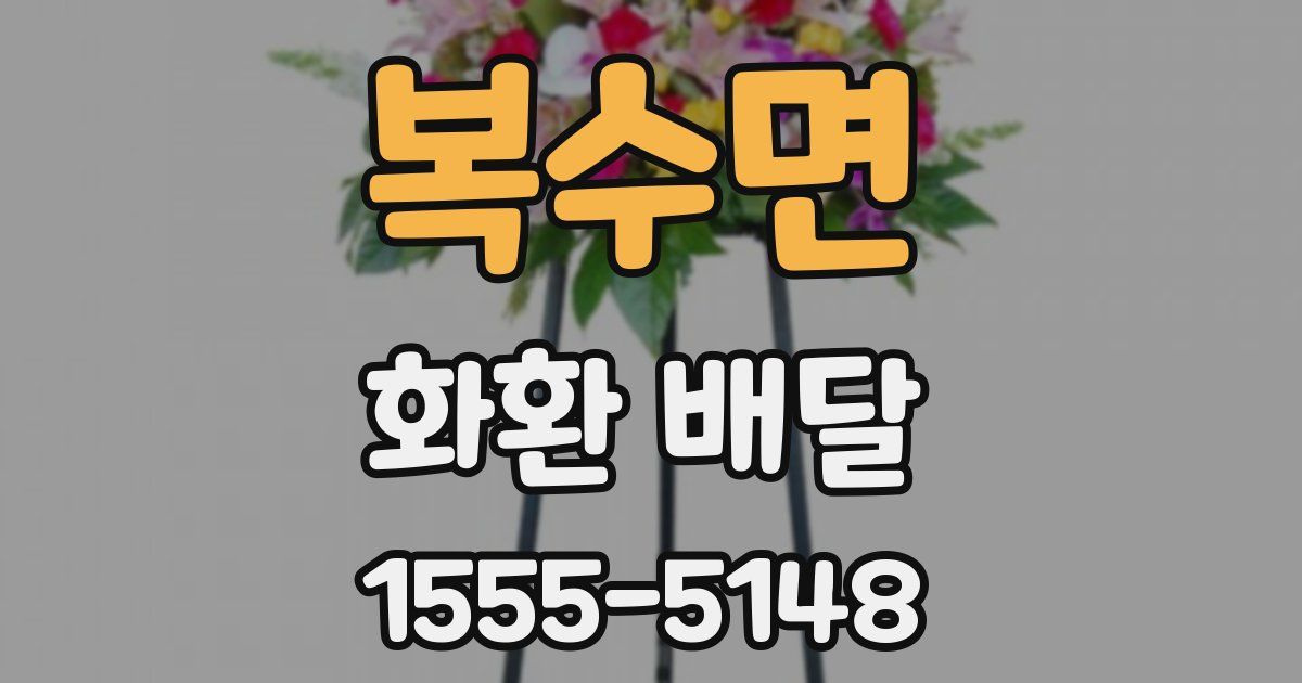 복수면 화환 배달