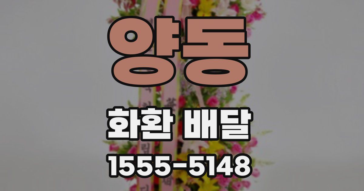 양동 화환 배달