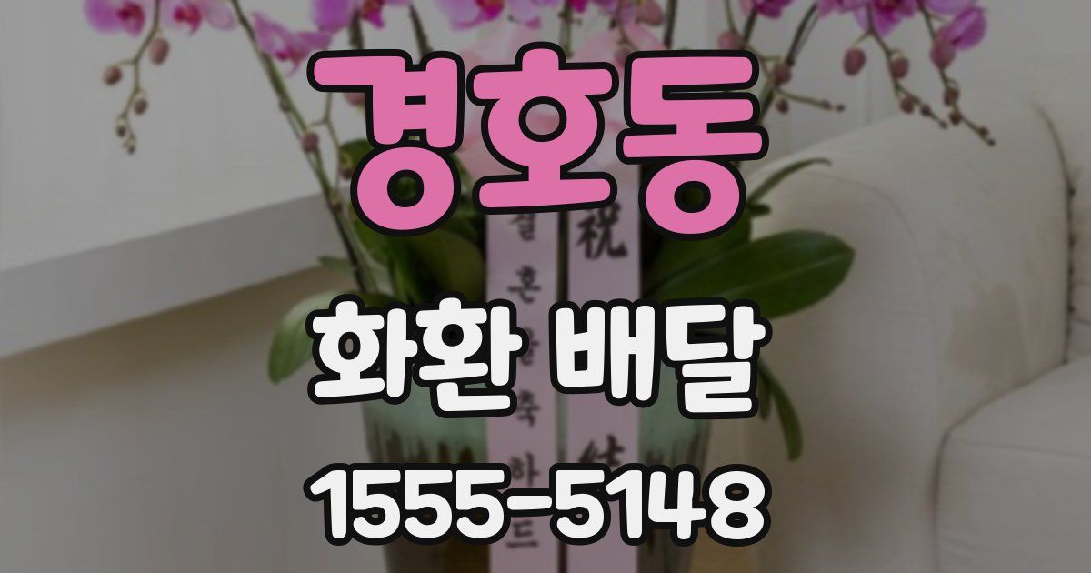 경호동 화환 배달