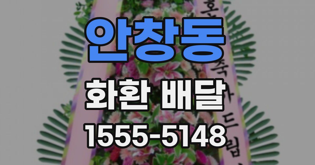 안창동 화환 배달