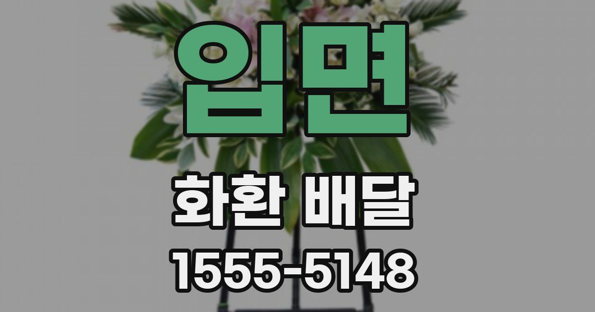 입면 화환 배달