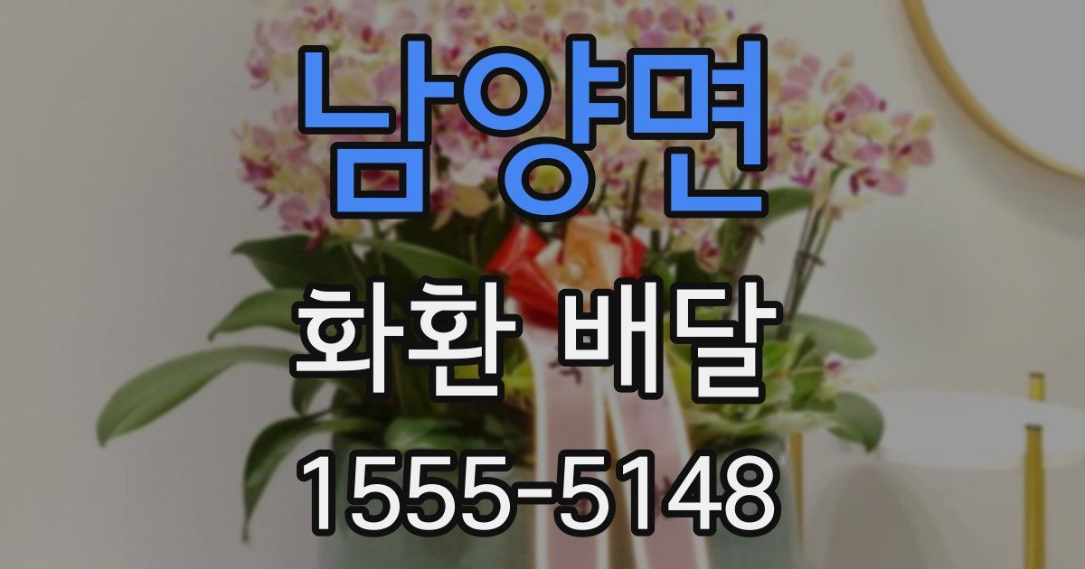 남양면 화환 배달