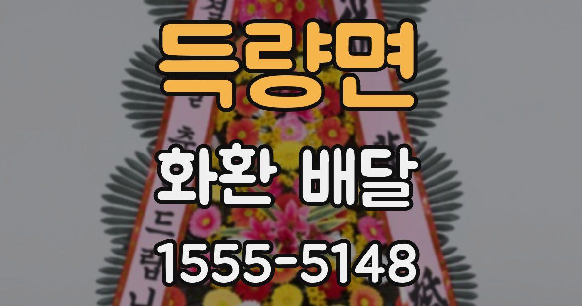 득량면 화환 배달