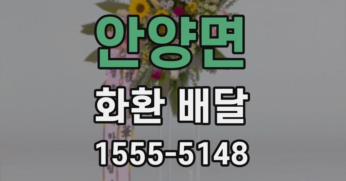 안양면 화환 배달