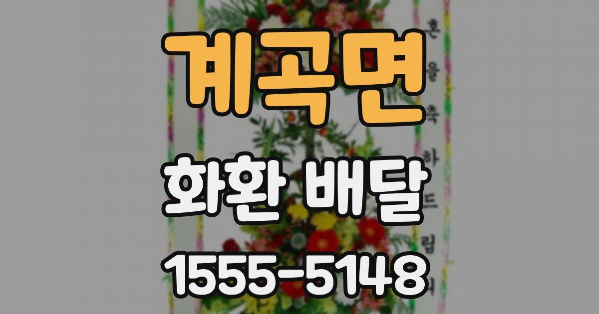 계곡면 화환 배달
