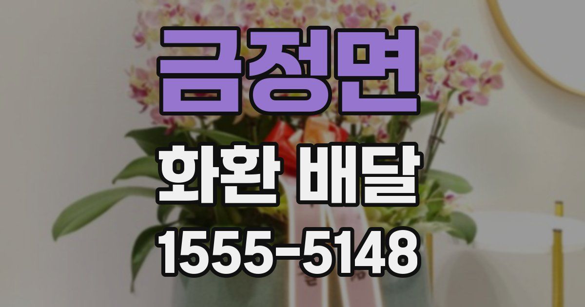 금정면 화환 배달
