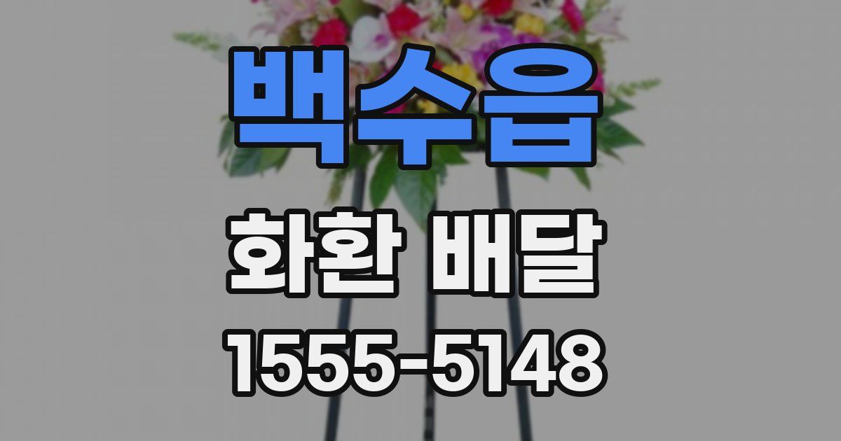 백수읍 화환 배달
