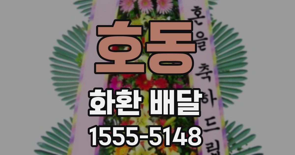 호동 화환 배달