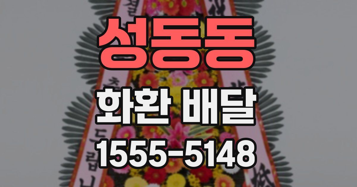 성동동 화환 배달