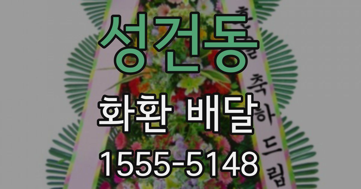 성건동 화환 배달