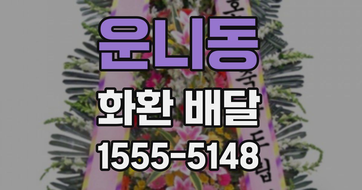 운니동 화환 배달