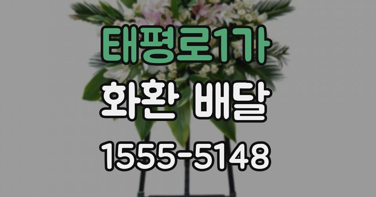 태평로1가 화환 배달