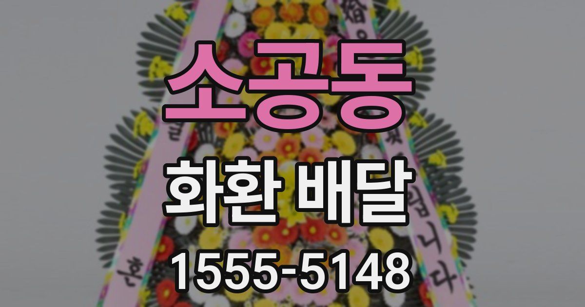 소공동 화환 배달