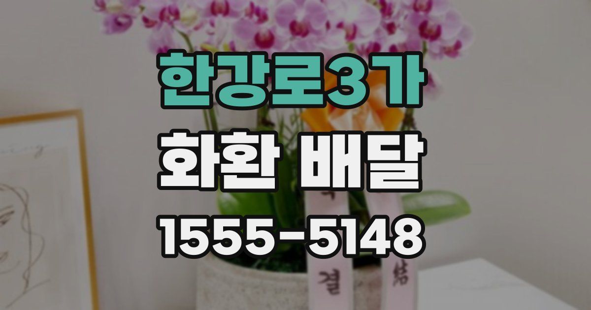 한강로3가 화환 배달