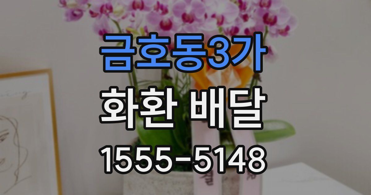 금호동3가 화환 배달