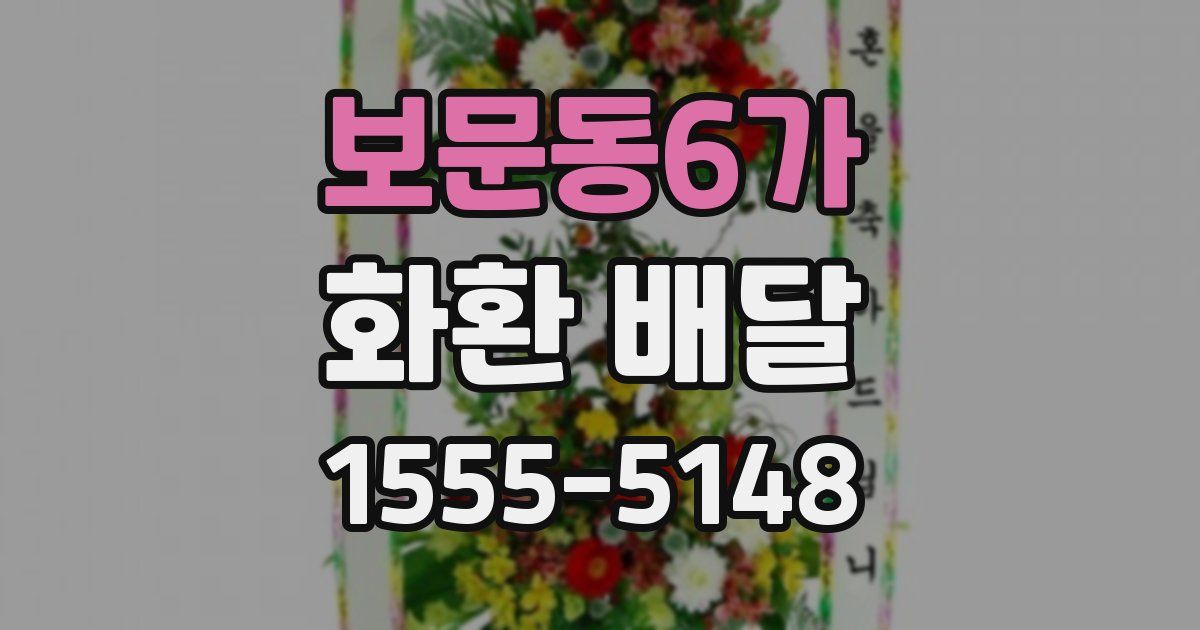보문동6가 화환 배달