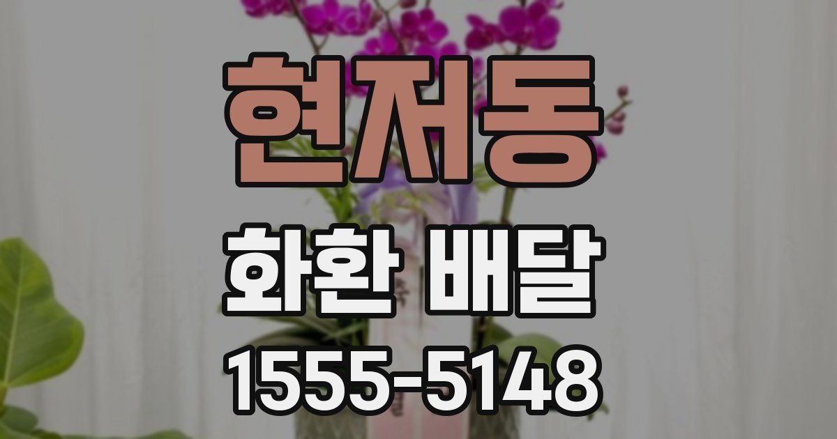 현저동 화환 배달