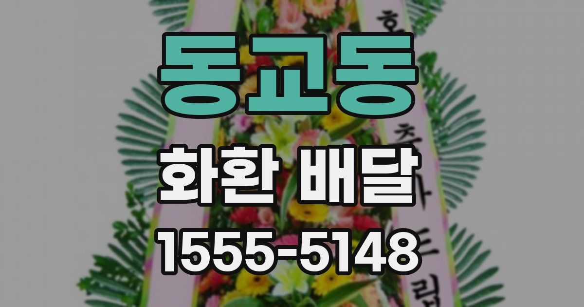 동교동 화환 배달