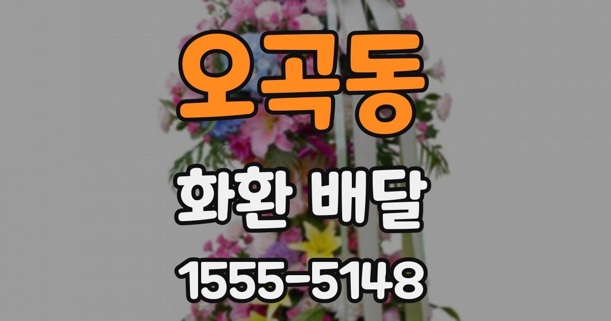 오곡동 화환 배달
