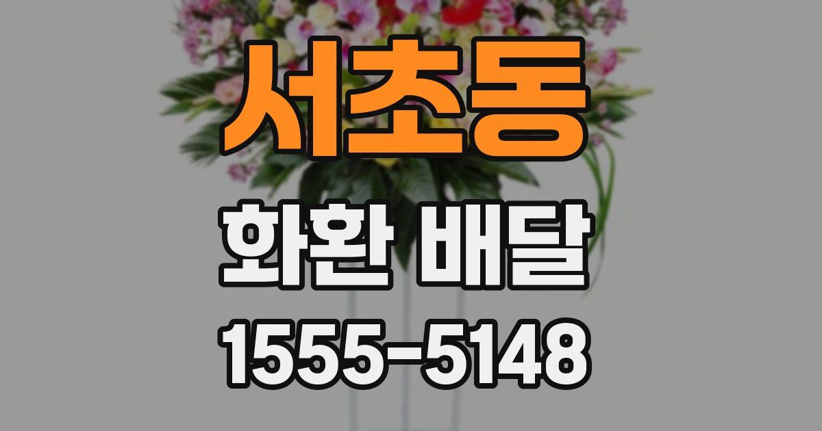 서초동 화환 배달