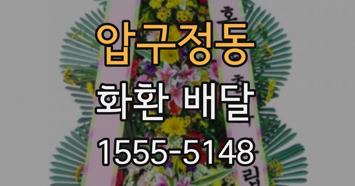 압구정동 화환 배달