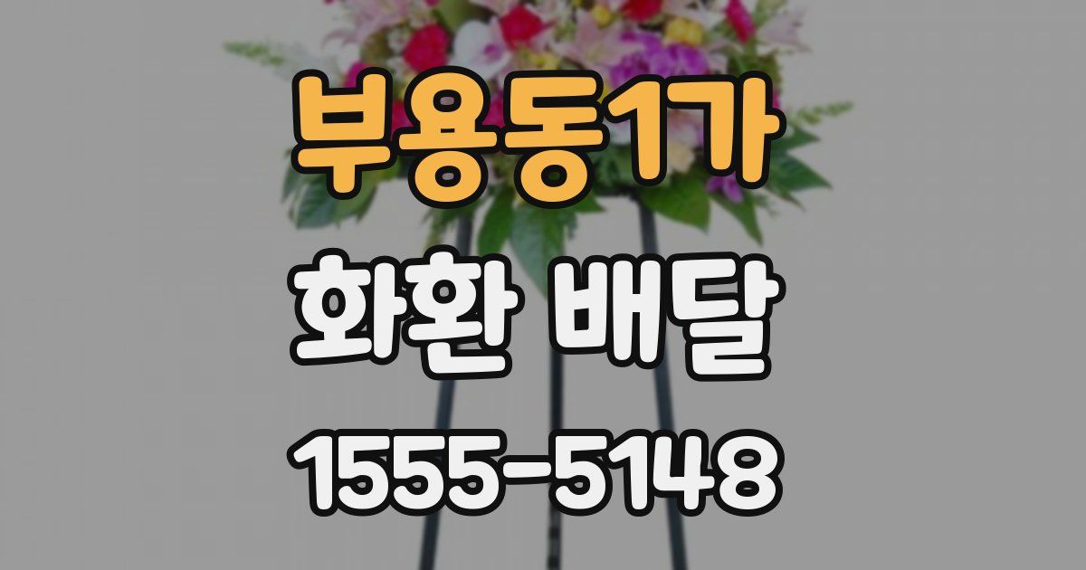 부용동1가 화환 배달