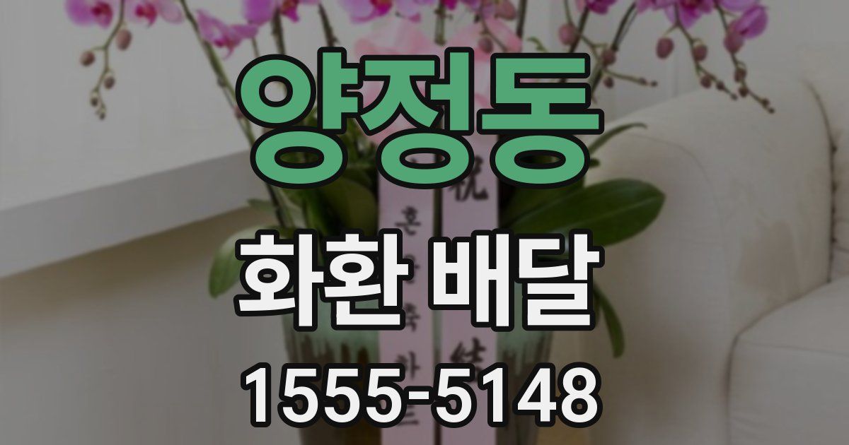 양정동 화환 배달